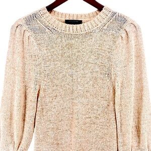 Ann Taylor Petite Womens Knit Sweater Light Pink Medium P 10546